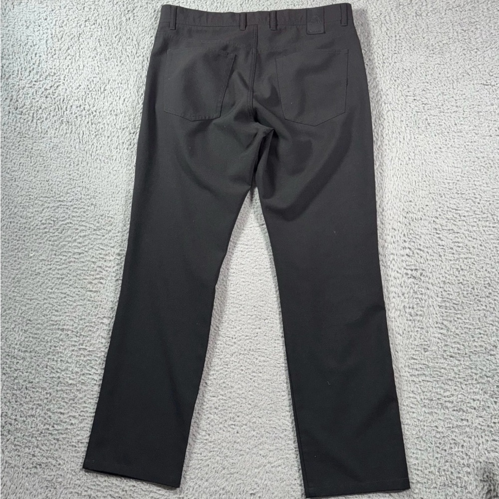Alberto Modern Fit Ceramica luxury Dress Pants Men 38x34 Black Straight Leg hem - Picture 5 of 6